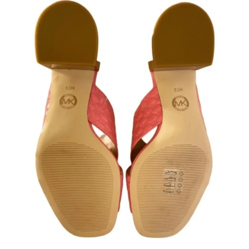 MICHAEL KORS Colleen Mule Sandal Embossed Faux Leather NEW IN‎ BOX, 9.5